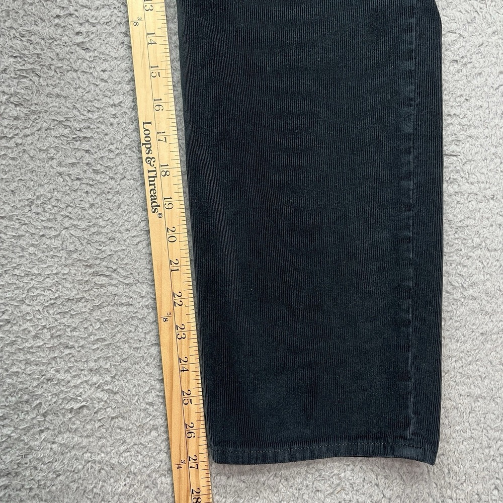 J Crew Corduroy Pants‎ Womens 32x27 Black Vintage Slim Straight Classic Preppy - Picture 4 of 10